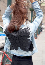 Load image into Gallery viewer, Rekha Embellished Denim Jacket