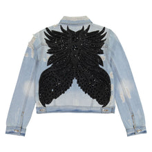 Load image into Gallery viewer, Rekha Embellished Denim Jacket