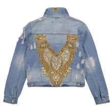 Load image into Gallery viewer, Shree Embellished Denim Jacket