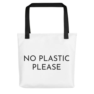 No Plastic Please Tote Bag