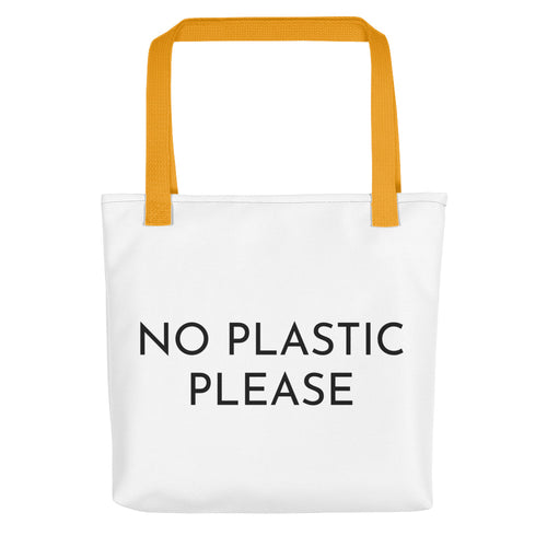 No Plastic Please Tote Bag
