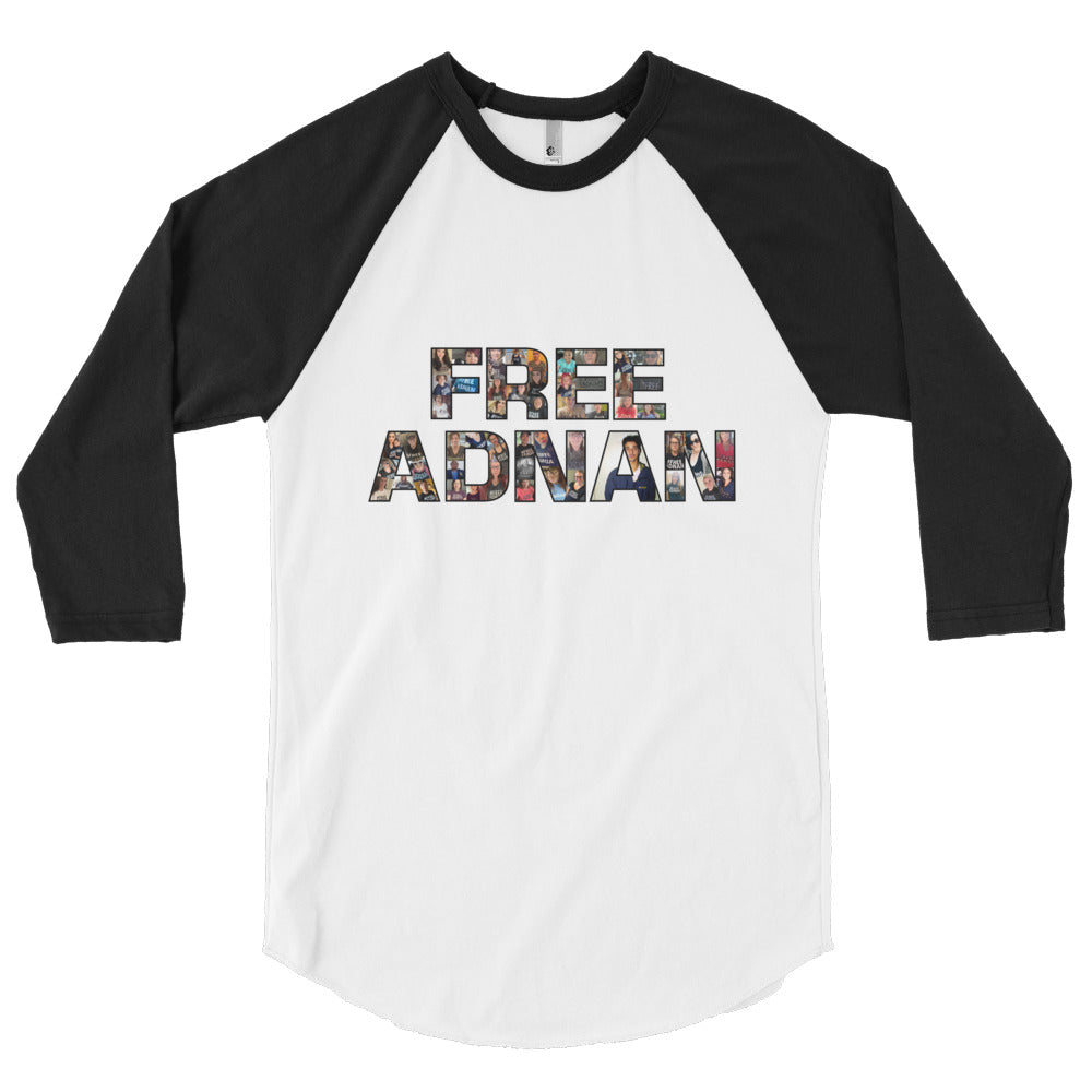 Free Adnan Supporters 3/4 Sleeve Raglan Shirt